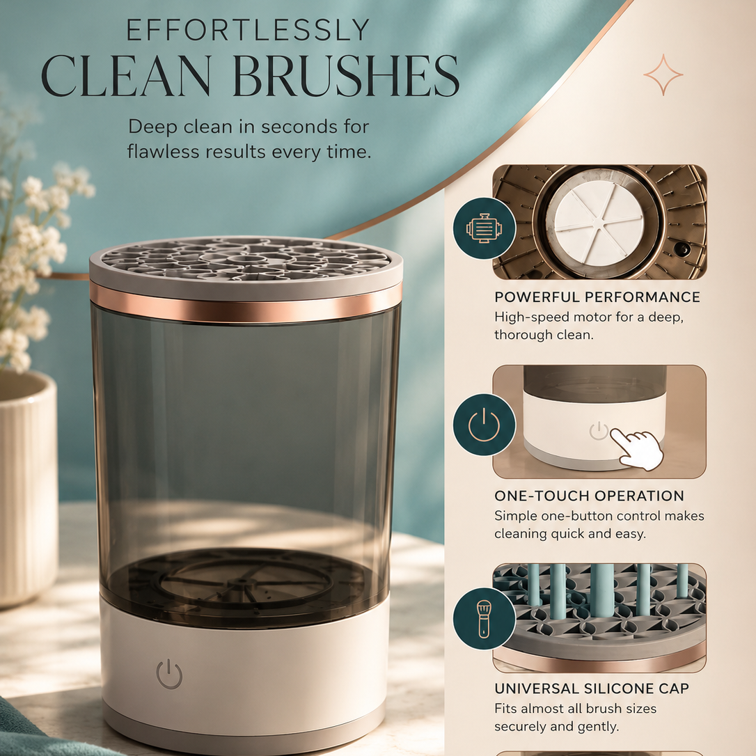 Automatic Makeup Brush Cleaner